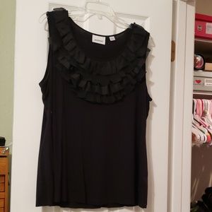 Black sleeveless top